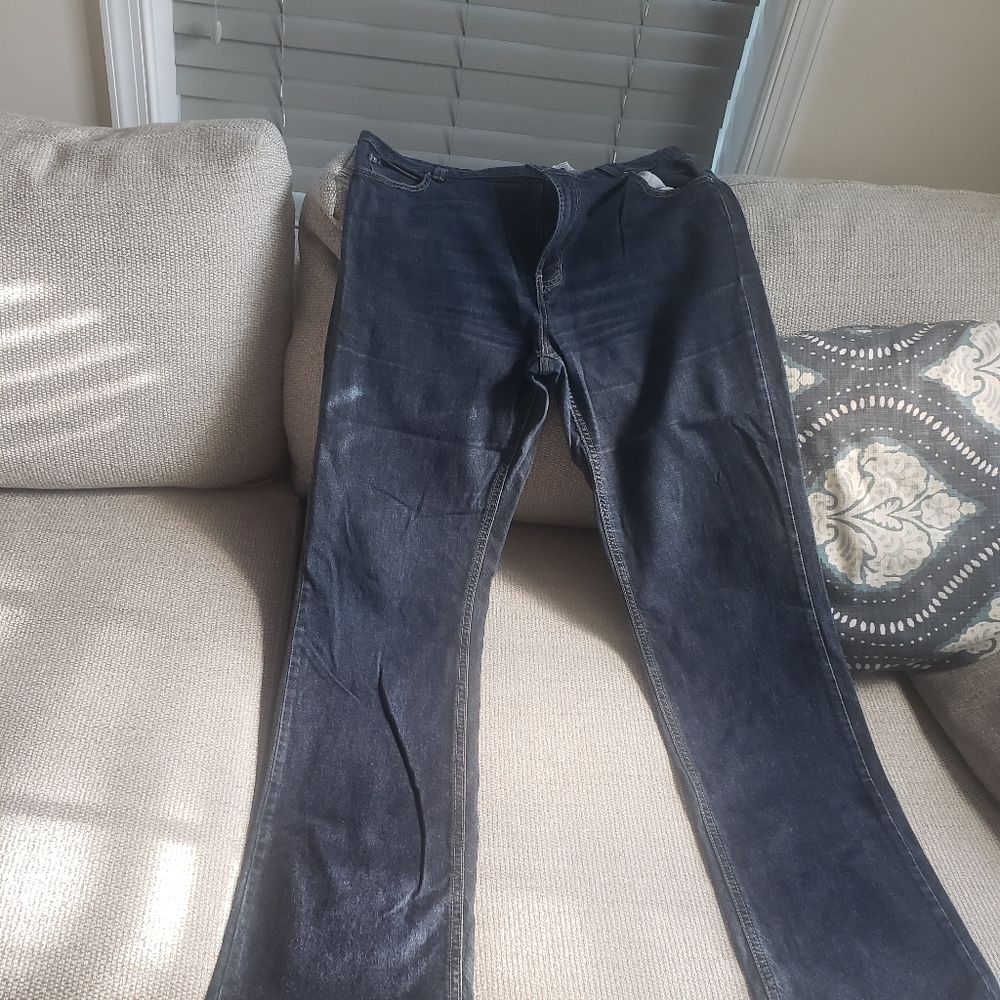 Size 16, women bootcut, long blue jeans
